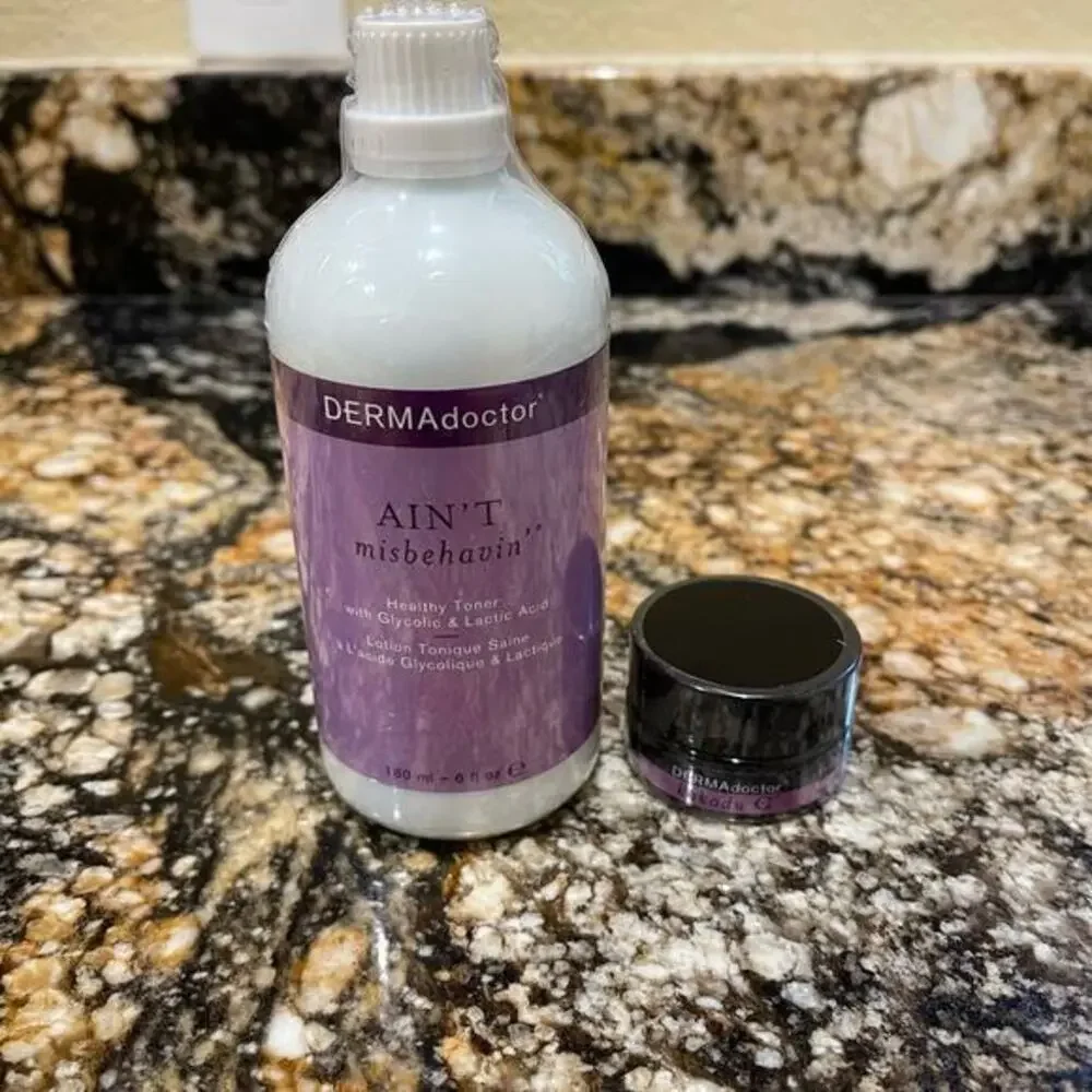 NEW DERMAdoctor Ain't MisBehavin' Toner‎ & Kakadu C Eye Soufflé Beauty Bundle